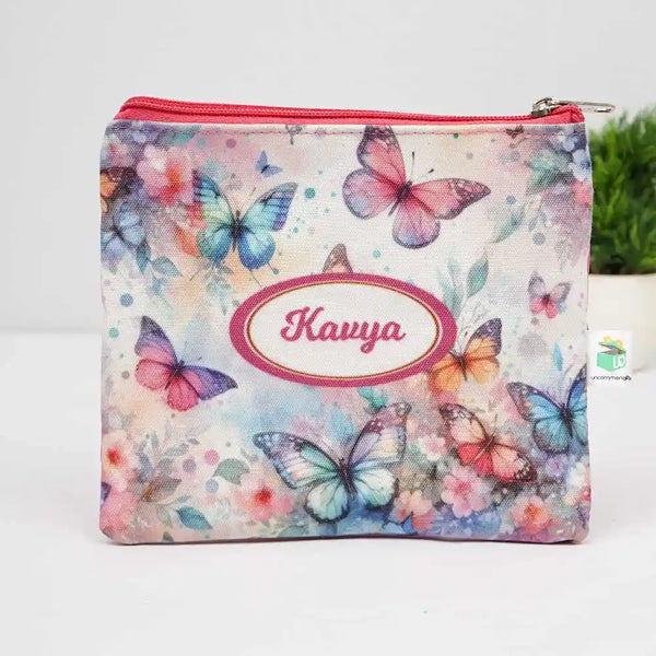 Personalized Butterfly Printed Kids Wet Pouch